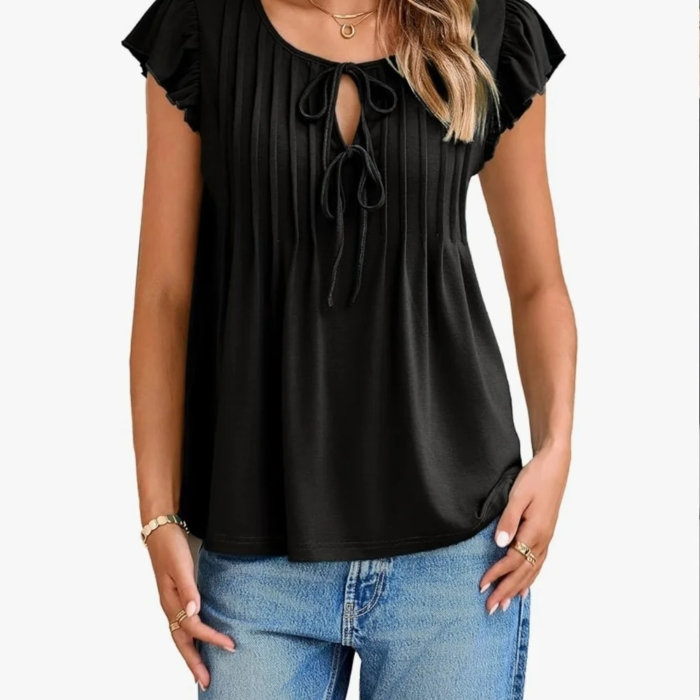 🛍️BUNDLE ONLY ITEM🛍️Ruffle Sleeve Top 2 Available - Picture 3 of 14